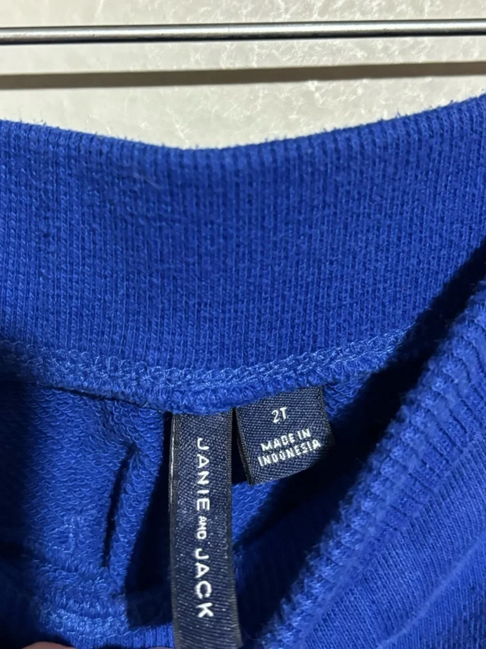 JANIE AND JACK Blue with Orange Stripe Joggers Size 2